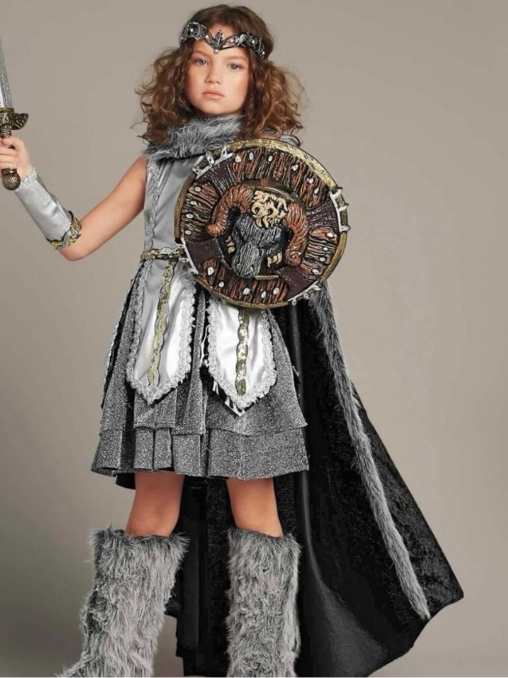 Chasing Fireflies/Wishcraft girls warrior costume with accessories - size 10